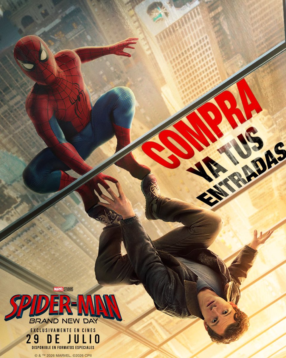 sonypictures_es's tweet photo. #SpiderManBrandNewDay, exclusivamente en cines 29 de julio 🕷️ 
Entradas YA a la venta https://t.co/ihg9QQm2O6 https://t.co/Gvf5cXQs3p