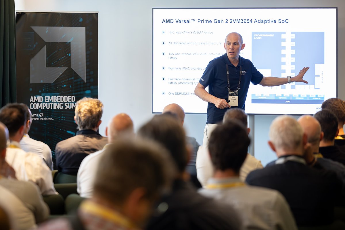 AMDembedded's tweet photo. Two more successful stops on the Embedded Computing Summit Global Technical Tour ✔️

Thank you to everyone who joined us in London and Eindhoven for a day of technical learning, live demos, and conversations with AMD experts and ecosystem partners.

The tour continues.🌍
https://t.co/1FcyT9iF9r