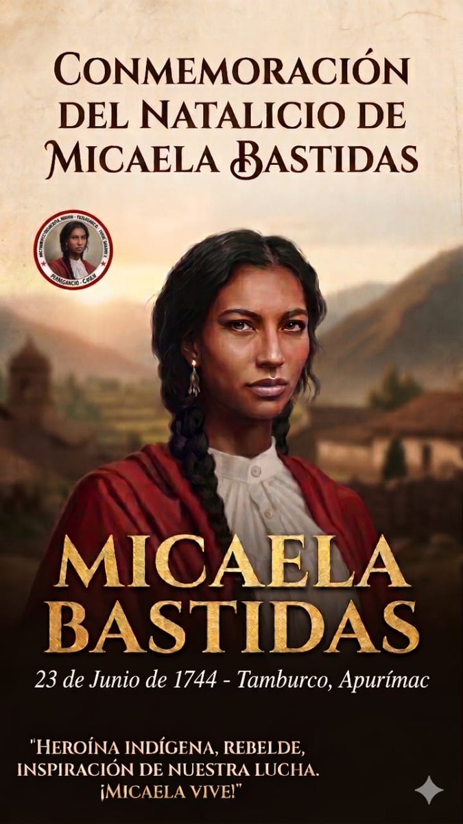 TupamaroMRT_'s tweet photo. Conmemoramos el nacimiento de Micaela Bastidas. Su capacidad de mando y su visión política la posicionaron como un pilar en la lucha por la emancipación. Honrar a Micaela es reafirmar el compromiso con la resistencia frente a cualquier forma de dominación y su legado nos obliga a reflexionar sobre el rol de la mujer en las luchas históricas y la capacidad de organización frente al poder opresor. ¡La historia se escribe en colectivo!.

#Tupamaroejemplodelucha
#Tupamaroantimperialista

@NicolasMaduro
@delcyrodriguezv
@dcabellor
@WBenavides_MRT
@LanzRaiza