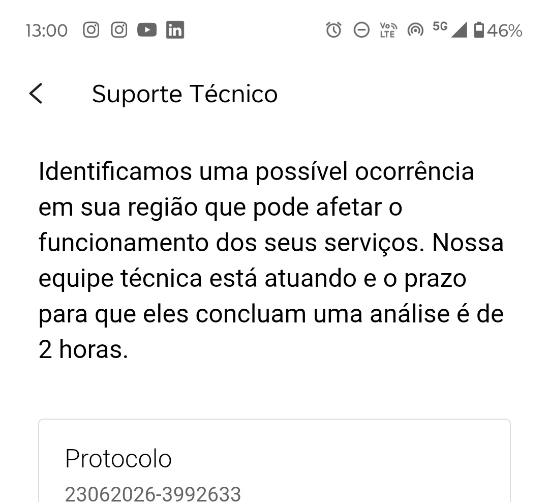 elvispassos's tweet photo. Tá cada vez mais difícil ser cliente @vivobr desde madrugada sem internet, quando vc liga ou acessa o app indicam que vai reestabelecer em 2h (isso desde as 8h) e até agora NADA! Desde jeito vou ter que acionar a  @AnatelGovBR 😪 https://t.co/K5WK9dLCLk