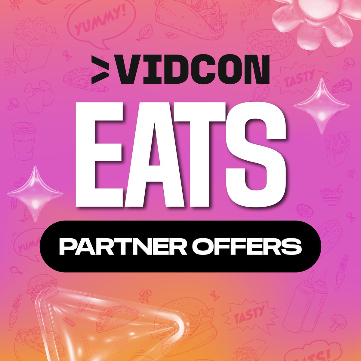 VidCon's tweet photo. VidCon is happy to work alongside friendly, neighborhood businesses to provide awesome perks that'll keep you and your crew fueled for the whole weekend.

Flash your wristband or badge at time of purchase to redeem your perks during the weekend. Check out the website for the full list of partners: https://t.co/E7EP0Ib08K