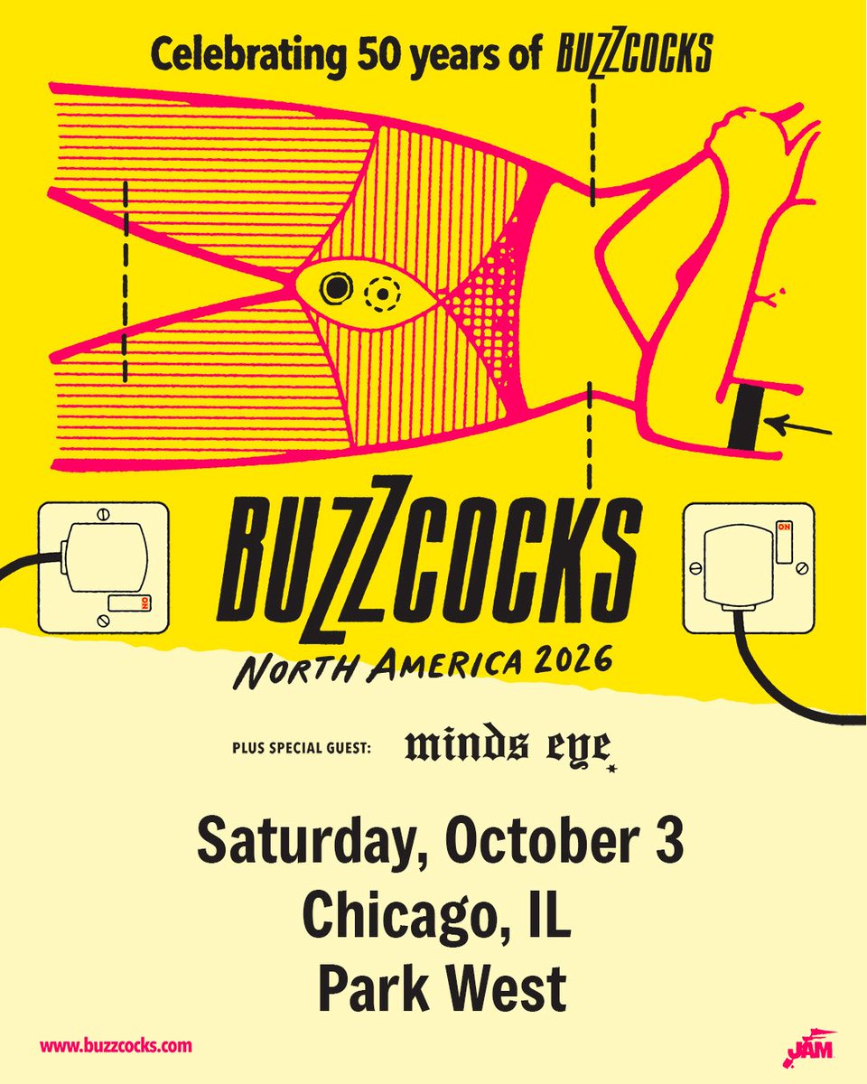 ParkWestChicago's tweet photo. Just Announced: Punk rock legends @Buzzcocks are marking 50 years as a band with a tour that brings their iconic sound to Park West on Saturday, October 3 plus special guest Minds Eye. Tickets on sale this Wednesday at 10am: https://t.co/heyfZXTm3t https://t.co/PnrCEsee70