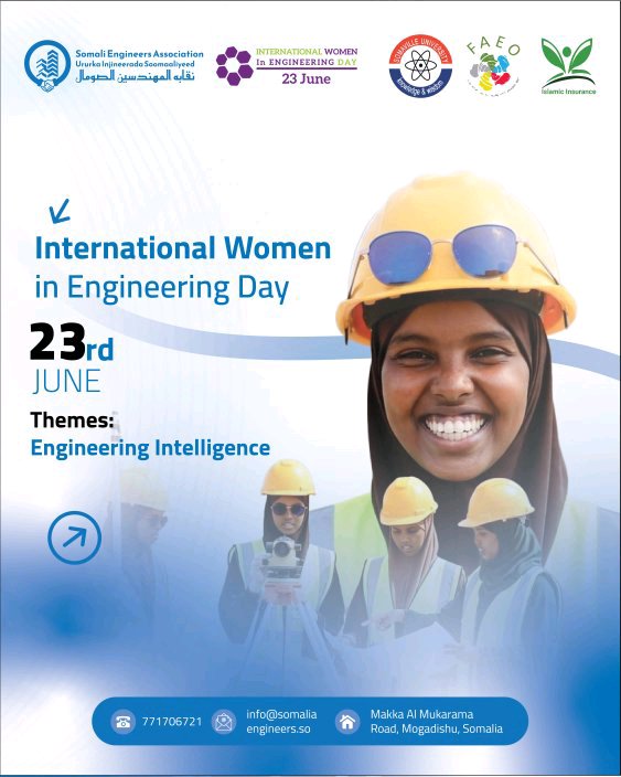 SomEngineers's tweet photo. The @SomEngineers (SEA) extends appreciation to all Somali women engineers and future engineers for their contribution to advancing the profession. SEA remains committed to promoting inclusion, skills development, and equal opportunities for the next generation.
 #INWED2026 https://t.co/Vh4e8YwNms