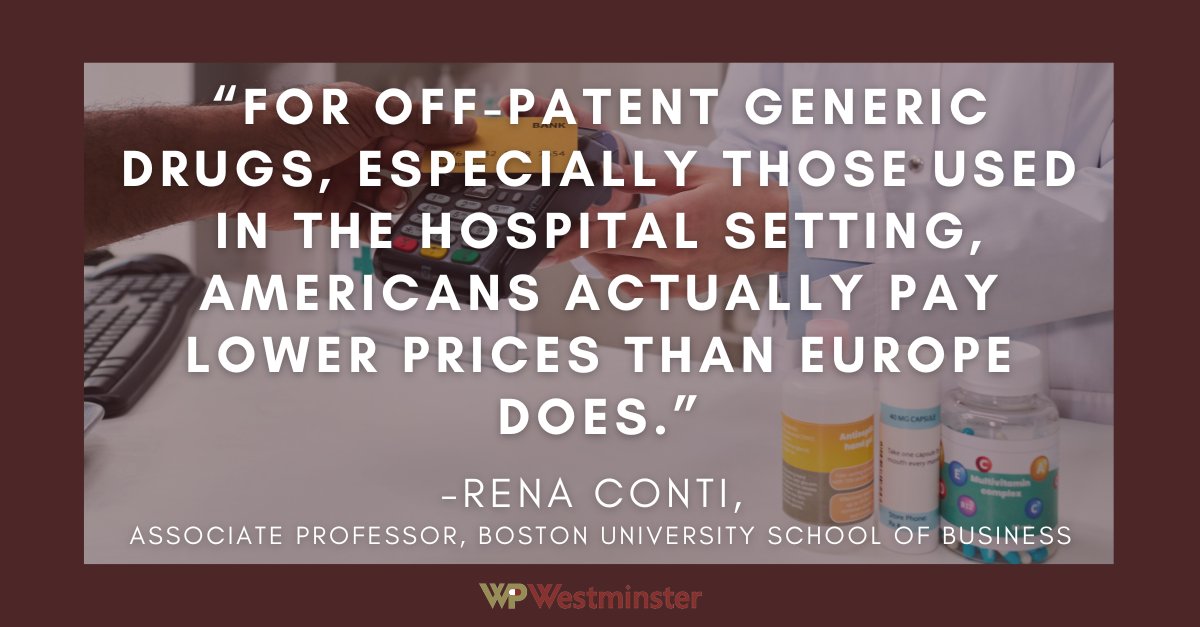 WestminsterRX's tweet photo. Generic drugs in America are among the most affordable in the world. That access is worth understanding, and worth defending. https://t.co/7E5n3pi7Kc