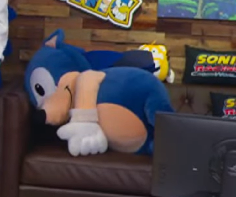 whisperwoIf's tweet photo. so glad i was able to make an appearance in today's sonic livestream!! very comfy couch, 10/10 https://t.co/FEboTtbxAO