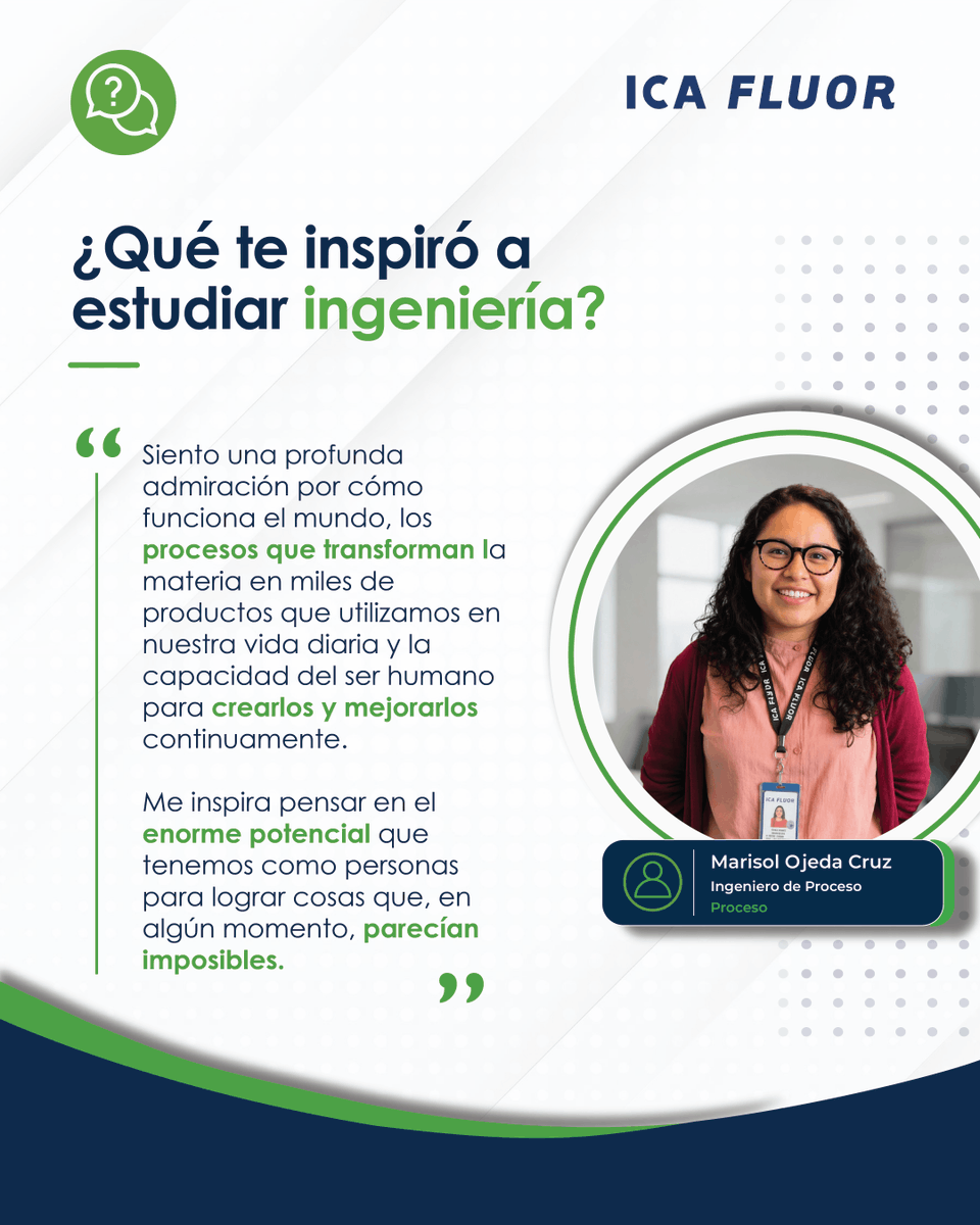 ICA_Industrial's tweet photo. Hoy, en el Día Internacional de la Mujer en la Ingeniería, celebramos el talento, la visión y la capacidad de las mujeres que transforman ideas en soluciones que impulsan el desarrollo de México. En ICA Fluor, su liderazgo y compromiso construyen el futuro de nuestra industria. https://t.co/bxGiahFSmg