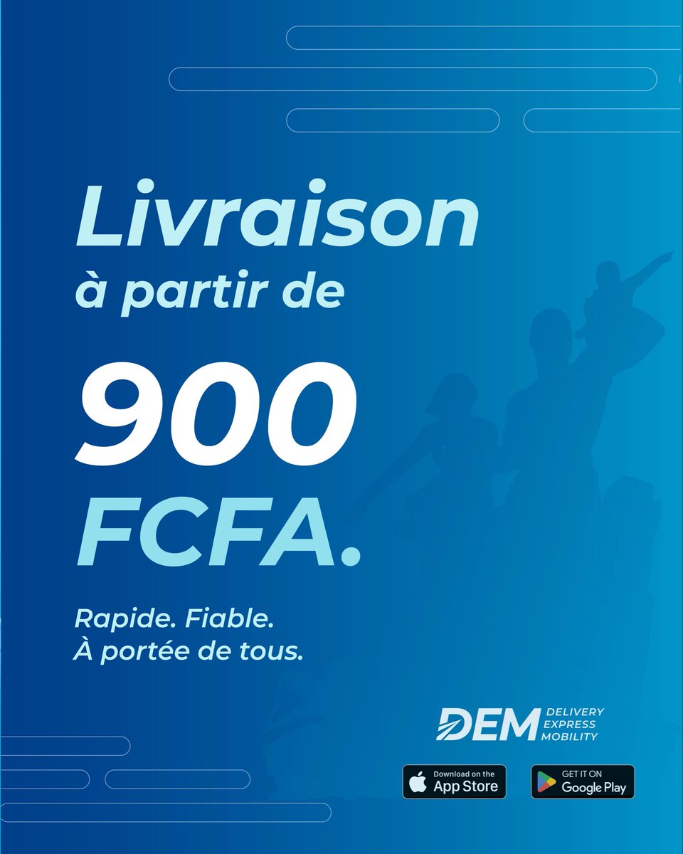 Dem_Senegal's tweet photo. La livraison ne doit pas être un luxe. 
À partir de 900 FCFA!!!🩵 DEM la rend accessible à tous.
Alors ,tu attends quoi pour la téléchargez .
Lien en bio !!🙃
#TL221 #Senegal #DEM #Livraison https://t.co/MhjpNFEg85