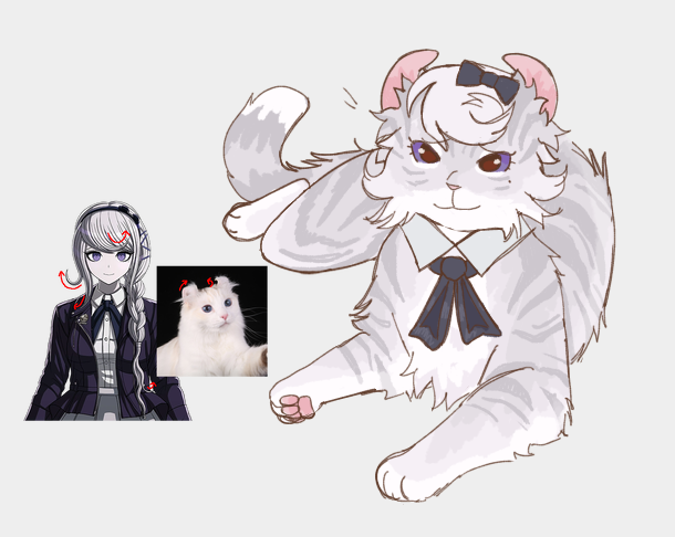 illuksun's tweet photo. nozomi cat would be an american curl...notice how her bangs/ends of her hair curl up? much like the curled ears, no? https://t.co/sFHviIJdqE