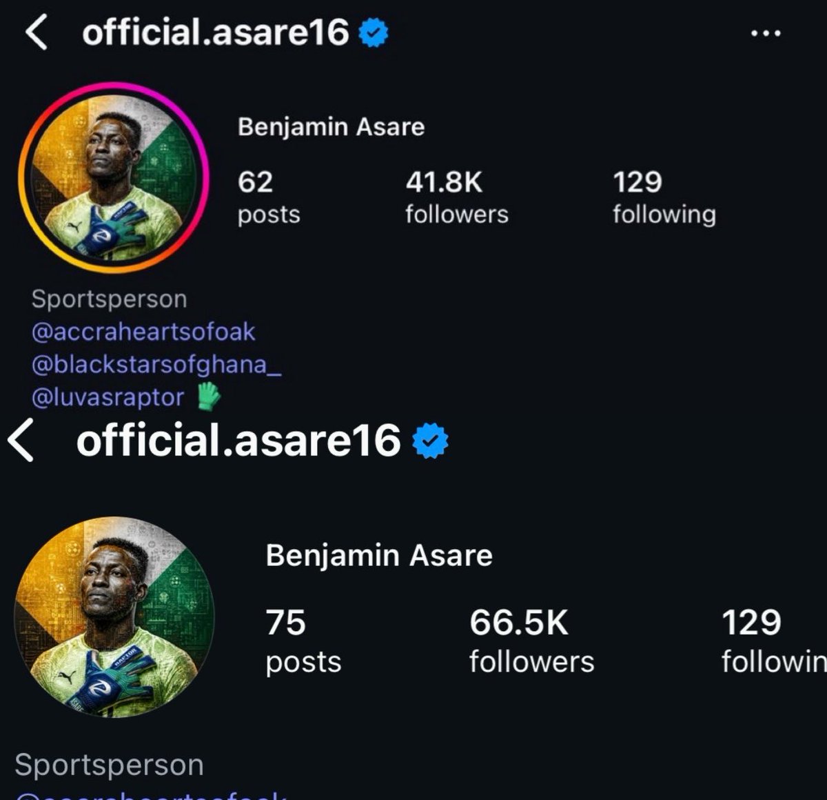 the_marcoliboy's tweet photo. Benjamin Asare has started growing followers on IG after tormenting Kane https://t.co/jWNknXKYKh