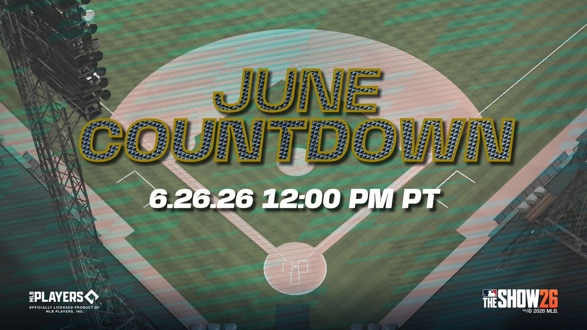 MLBTheShow's tweet photo. Get ready for this Friday!

🗓️ Make sure you clear your calendars starting Friday, June 26, at noon PT until July 1st! 

You will want to make sure you finish this in time... 👀 https://t.co/2P1hVxJJ31