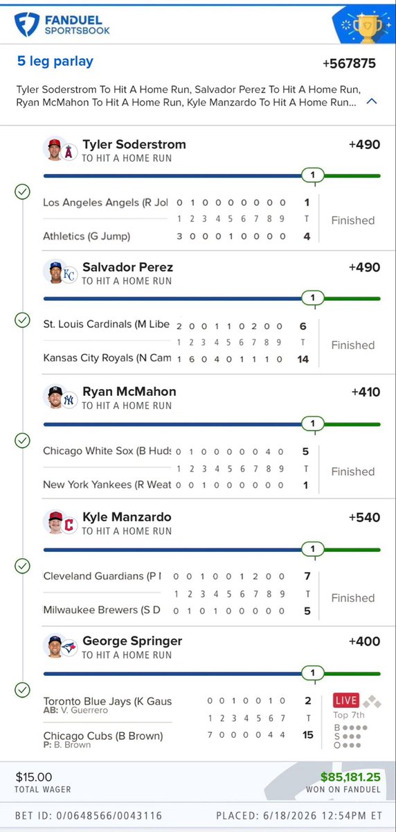 JordanTull23's tweet photo. no wayyyyy 😭💰 i just checked fanduel and i’m literally speechless. this is crazy as hell! thank you so much, i really appreciate you

❤️@LadylocksMLB https://t.co/6wbdQgJ1UO