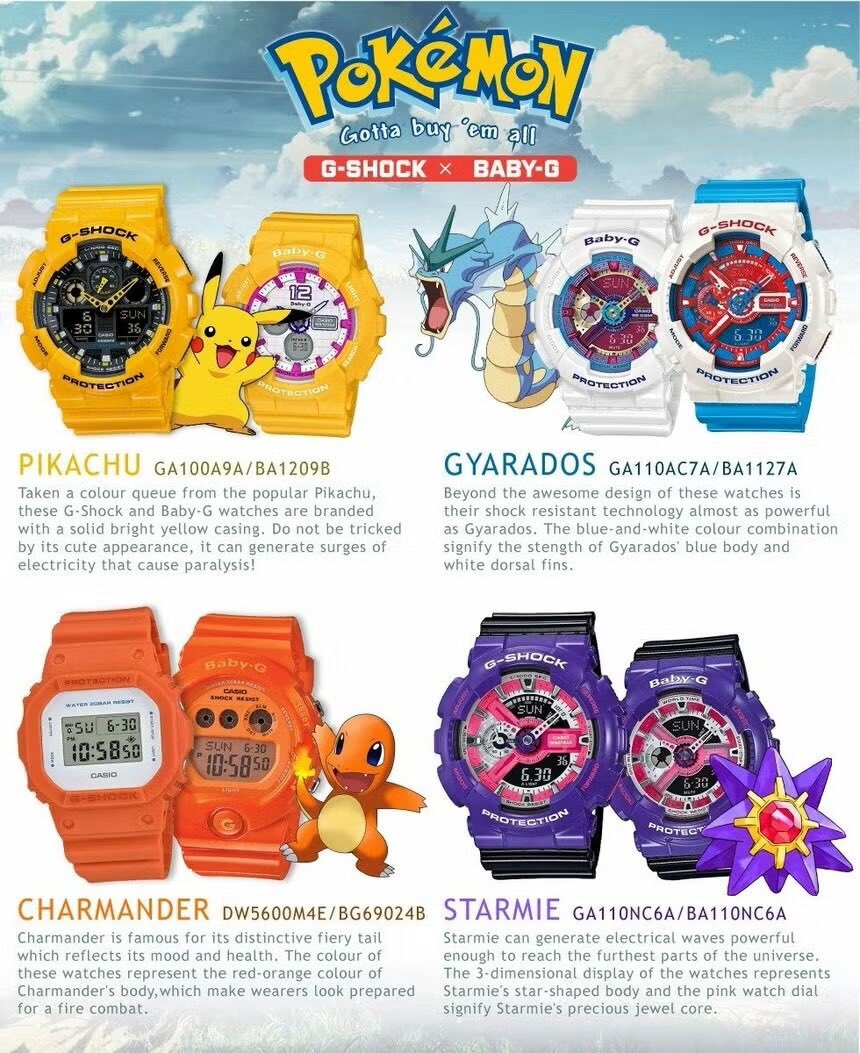 tcgdropwatch's tweet photo. Look at the full line up of the Pokémon and G-Shock watches.

Which ones would you rock?

#pokemon #gshock https://t.co/W0uHKo8Jnd