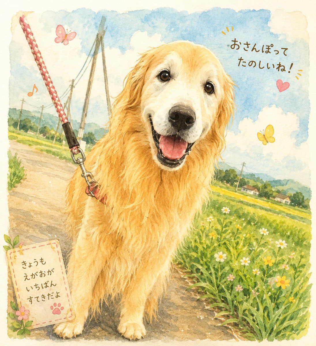 hanavitz's tweet photo. 福島県郡山市　26℃の予報です
寒暖差疲労が…

一粒万倍日、己巳の日

初めてChatGPTを使ってみた

#ゴールデンレトリバー
#華U^ェ^U　13歳🌈
#想い出
#がんサバイバー 
#乳がん粘液癌+浸潤性乳管癌 https://t.co/HjtFput1A7