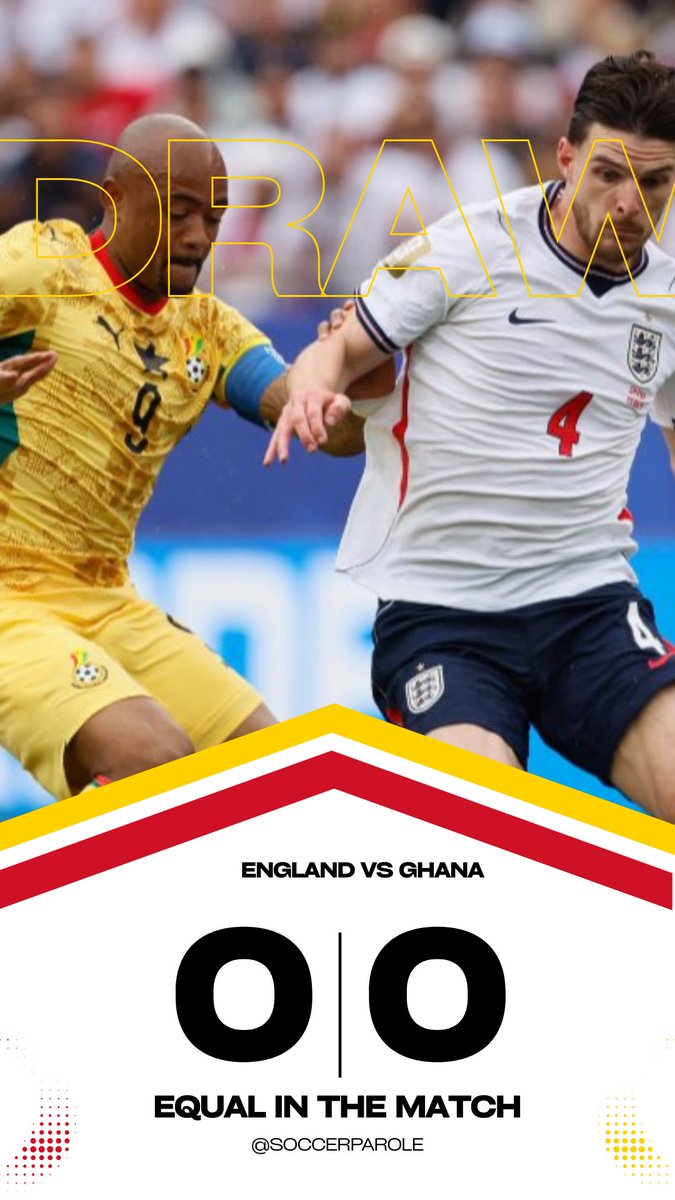 SoccerParole's tweet photo. 🚨🌎 It ends in a draw between ENGLAND and GHANA  🤝🏆

#FIFAWorldCup https://t.co/0qOuaFv6Rt