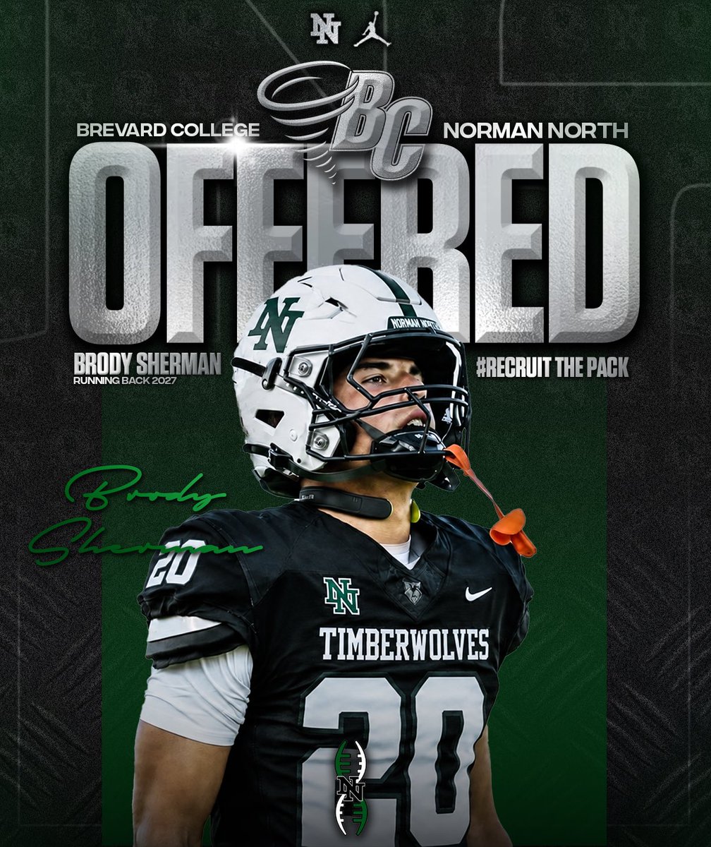 NNFBRecruiting's tweet photo. Congrats to our guy @Sherman_Br0dy_0 for earning an offer from @BrevardF5!🌪️

#RecruitThePack | #GoNorth🐺 https://t.co/ab8aiPz10G
