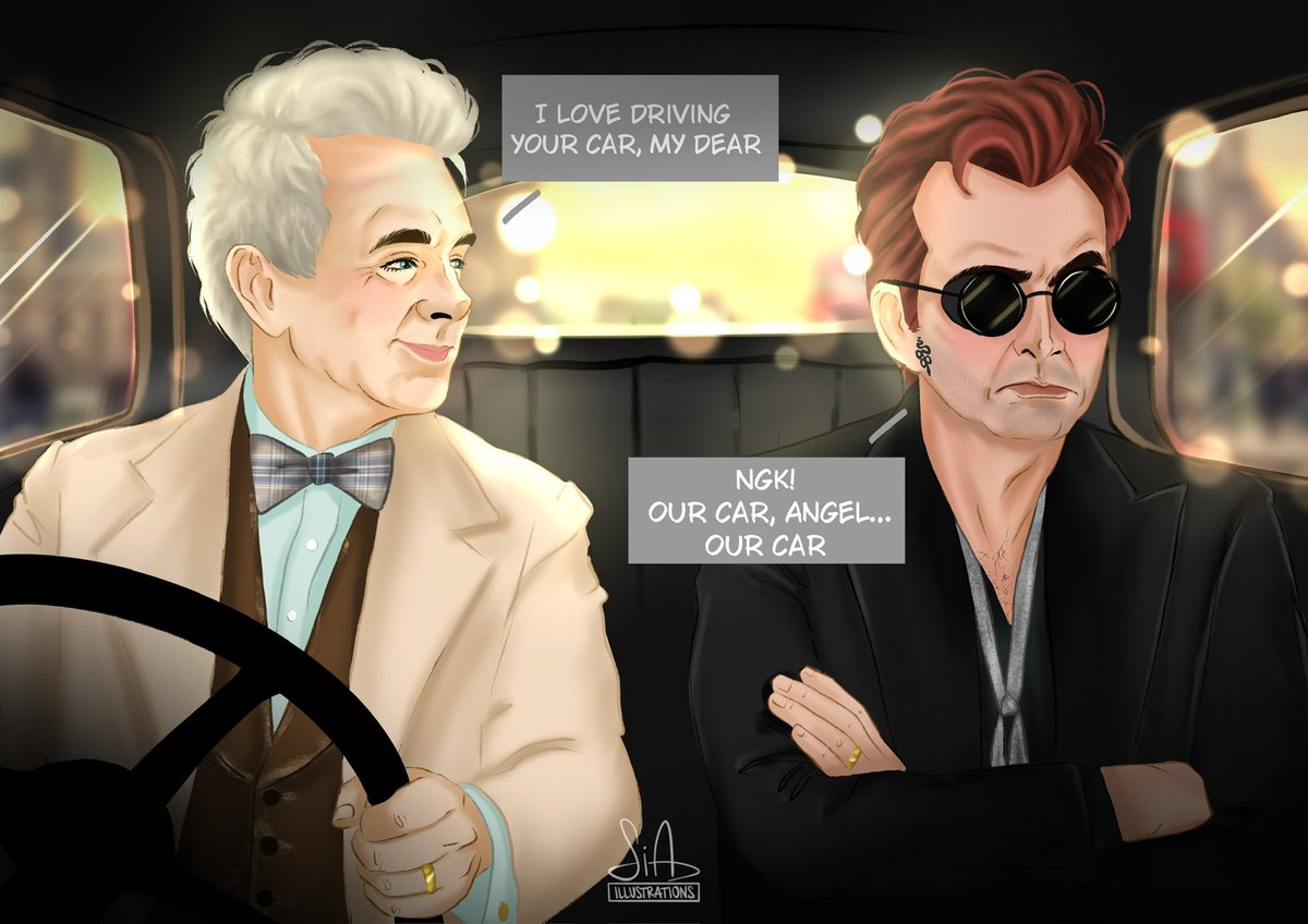 Art_by_SiA's tweet photo. Our car ❤️

#goodomens #goodomens3 #go3 #aziracrow #ineffablehusbands #crowley #aziraphale #myart #comic https://t.co/ugqWkfPvxv