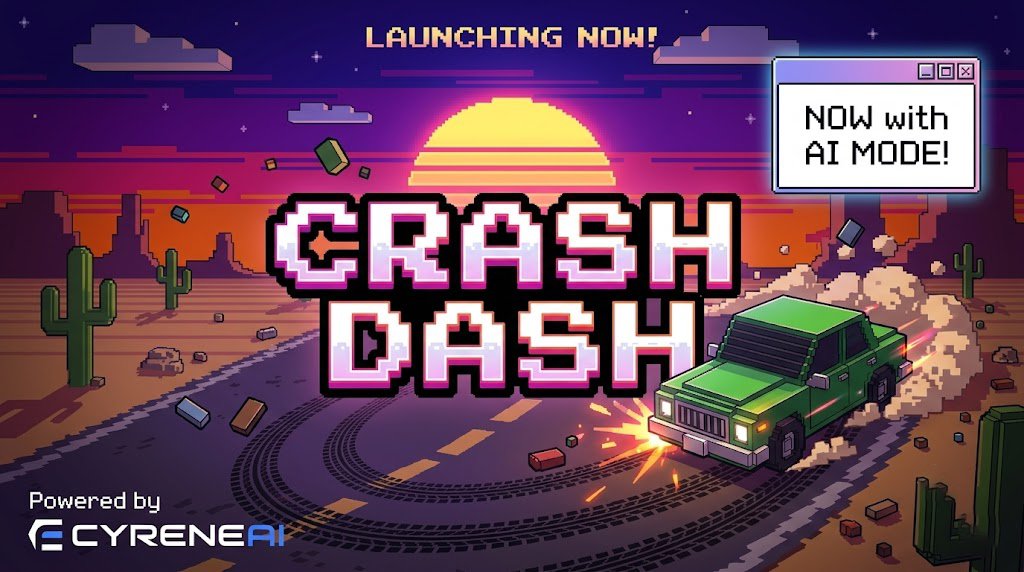 0xUgly's tweet photo. CRASH DASH launching on @CyreneAI!

Play or let the AI Autopilot earn on @solana for you.

POST &amp; PLAY: https://t.co/ScGzkRnmoe https://t.co/W8izMDdu6i