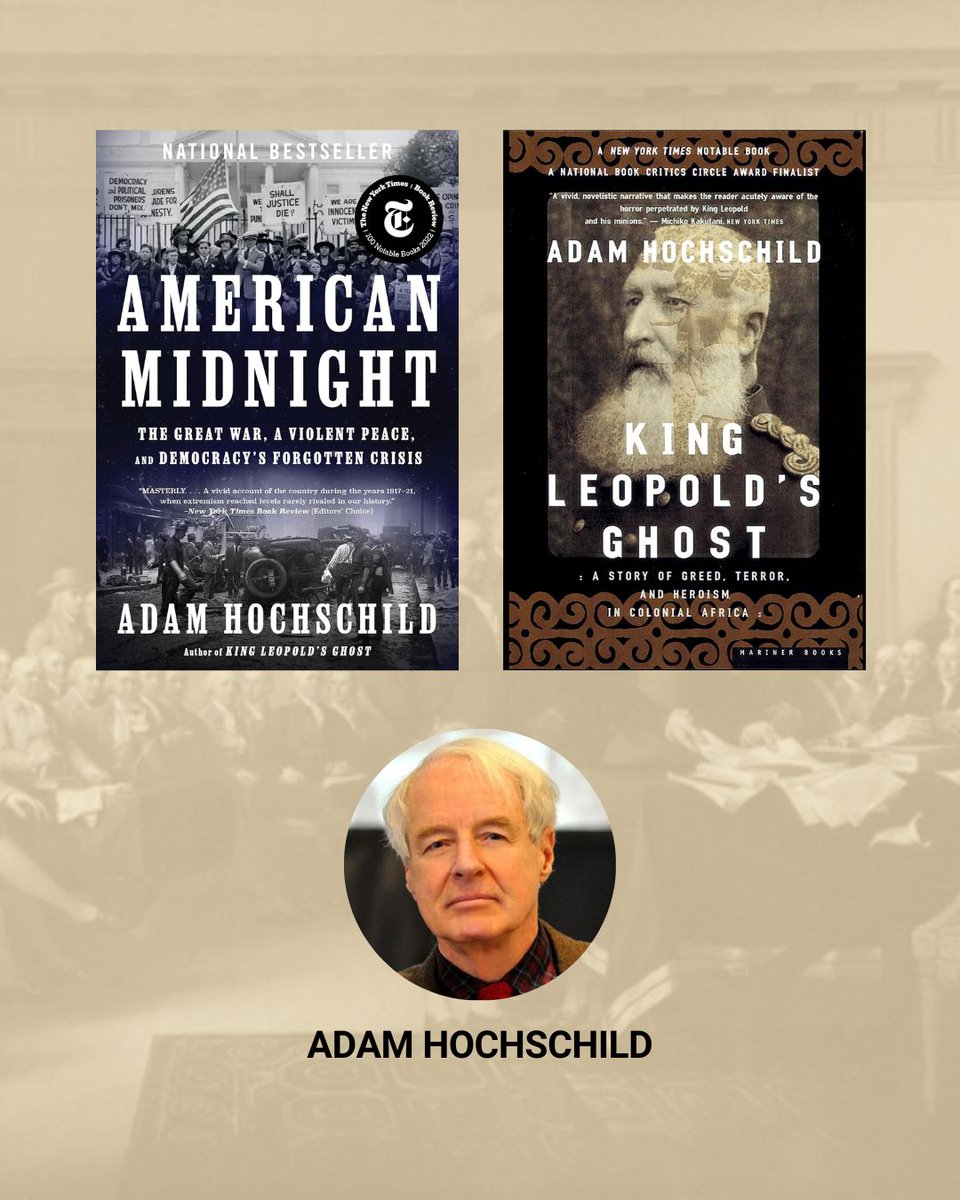 WSWS_Updates's tweet photo. Adam Hochschild is a bestselling historian and journalist whose work spans imperialism, war, slavery, and the long struggle for human rights. His books include American Midnight: The Great War, a Violent Peace, and Democracy's Forgotten Crisis; Bury the Chains: Prophets and Rebels in the Fight to Free an Empire's Slaves, winner of the Los Angeles Times Book Prize and a National Book Award finalist; and King Leopold's Ghost: A Story of Greed, Terror, and Heroism in Colonial Africa.