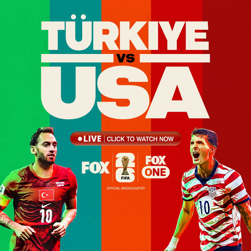 FOXSports's tweet photo. @WorldCupFFA 🚨 Türkiye vs USA is LIVE Reply #unsubscribe to opt-out.