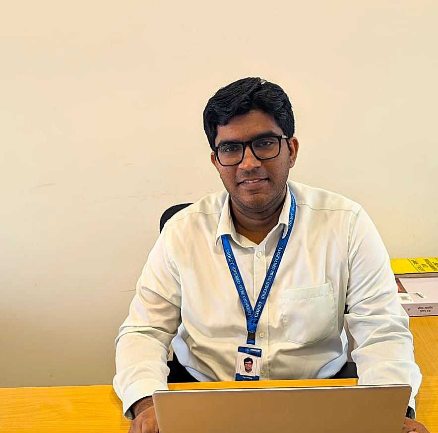 Uoheco's tweet photo. UoH Economics Alumnus Dr. Cyril Philip Appointed as Assistant Professor of Economics in Christ University

We are very happy to inform everyone that Dr. Cyril Philip (an alumnus of the School of Economics University of Hyderabad) has been appointed as an Assistant Professor in Economics in the Department of Economics at the Christ University (Deemed to be University), Bangalore Central Campus. He already formally joined the Christ University few days ago.

Dr. Cyril Philip earned his PhD degree in Economics from School of Economics, University of Hyderabad in 2024. He completed his PhD thesis under the guidance of Prof. S. Sandhya (Retired) and Prof. Phanindra Goyari.

After completing PhD and prior to his current role, Dr Philip gained valuable instructional experience as a visiting faculty member at the Tata Institute of Social Sciences (TISS), Hyderabad, and the Institute of Management Technology (IMT), Hyderabad. His primary research focuses on the impacts of health insurance and universal child immunization. Dr. Philip has actively contributed to his field, with publications in reputed journals indexed in Scopus and Web of Science (Emerging Sources Citation Index (ESCI)).

Dr. Cyril Philip is very happy and is very grateful to the University of Hyderabad. He is saying “I am thankful to my PhD supervisors and all teachers at the School of Economics University of Hyderabad, for their constant guidance, encouragement, teaching and research training. I am also grateful to all my friends, well-wishers, family members and relatives”.

Hearty congratulations to Dr. Cyril Philip. All the best to your teaching, research and research guidance in the new position in a new University.
--------------
@HydUniv @Uoheco @ugc_india @EduMinOfIndia @dpradhanbjp @PTI_News @PIB_India @CBCHyderabad @phanin12