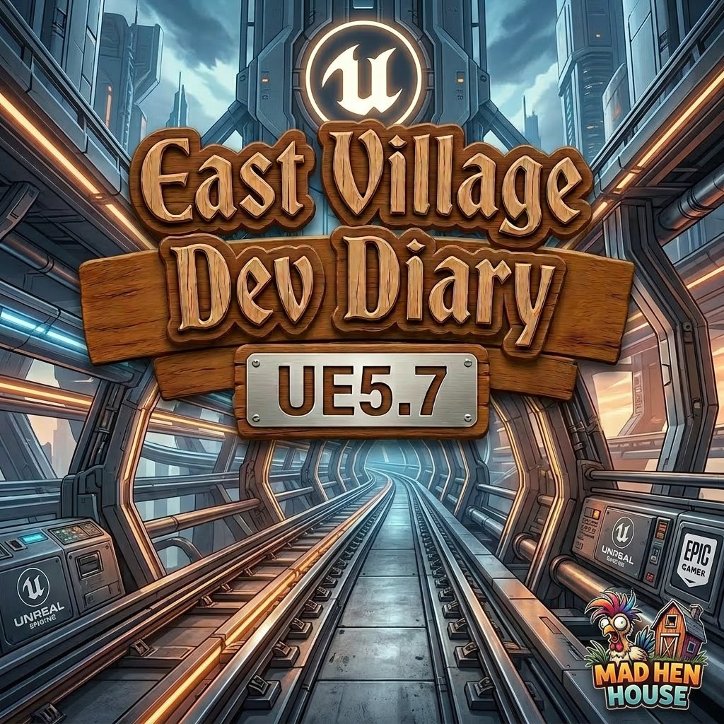 MadHenHouse's tweet photo. #eastvillagedevlog, #madhenhouse, #dougteaches, #dougdevelops, #devlog, #tutorial, #unrealengine

🚀 Dive into the action with our **East Village Dev Diary - Rail Shooter Character Tutorial Movement UPDATED for UE5.7**

https://t.co/BHN2jofQ3R https://t.co/PazAxJmxZW