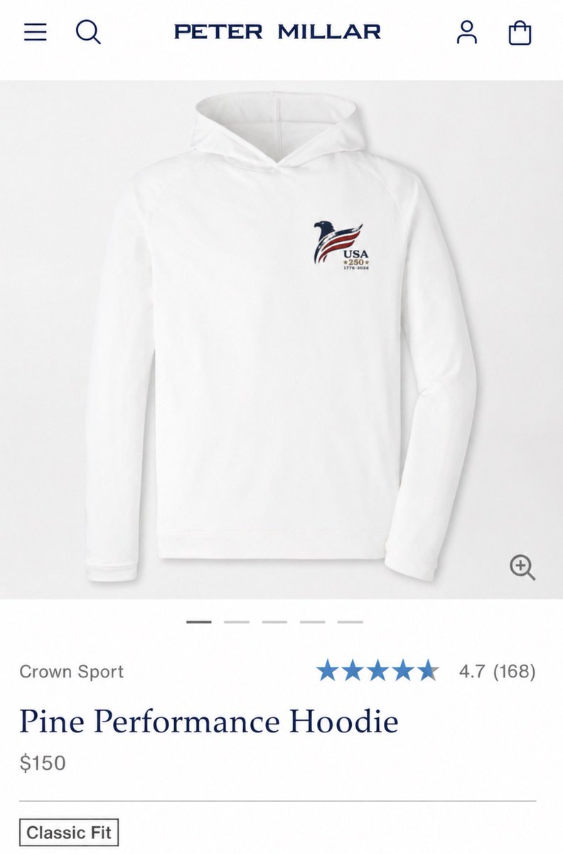 FairwayFelon's tweet photo. Hey @petermillar - why don’t you have any USA 250th apparel!? #NEED #PlsFix
Just spitballing here: https://t.co/cMD7dkxiLQ