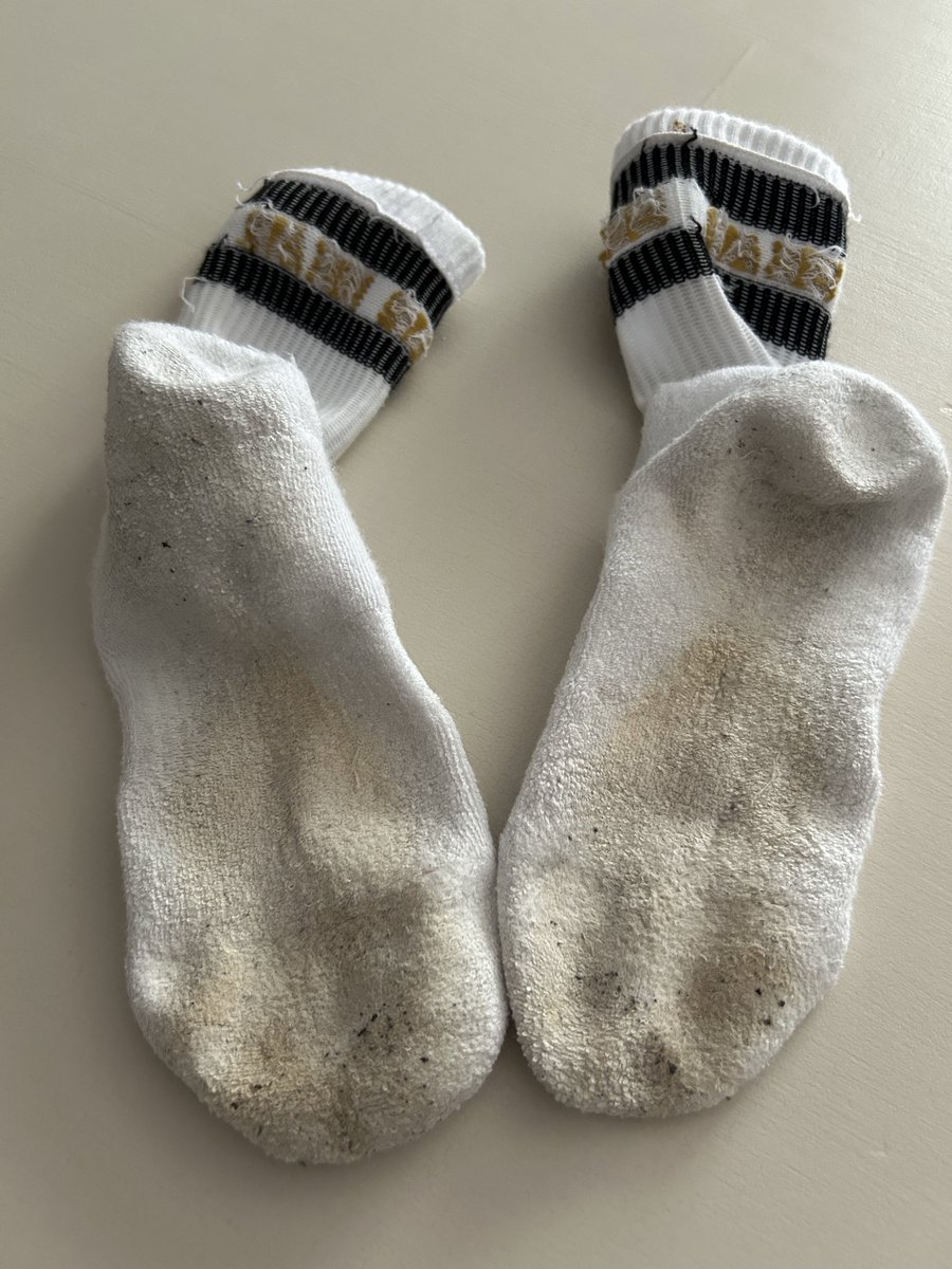 lvefeet's tweet photo. Les chaussettes du soir de Daddy….elles tiennent debout toutes seules…c’est parfumé 🐽🔥 
#socks #dirtysocks #kiffeur #mansmell #smelly #sweaty #cho7 #Tn #sniff #feet #malefeet #soles #toes #stinky #musky https://t.co/D8NlpR8D35