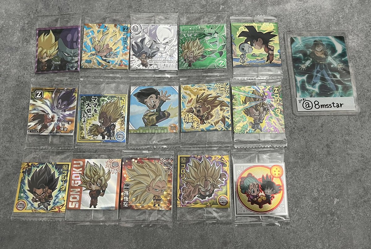 8msstar's tweet photo. @1 ドラゴンボール 超戦士シールウエハース 

【譲】画像1〜5
【求】6枚目SEC 優先、7枚目、他17号関連

比率違い等可
郵送交換希望

検索からでもお気軽にお声掛けください。 https://t.co/tOhL8OPzyf