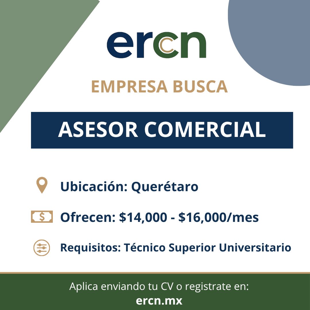 ErcnEmpleos's tweet photo. ¡Buscas empleo en Querétaro! 💼 TodoLlantas busca Asesor Comercial en Zona Centro. 💰 $14,000 - $16,000/mes + comisiones y prestaciones de ley. 📊 Nivel Junior / TSU o Lic.
Postúlate directo en la plataforma de ERCN Empleos aquí: 👇  

https://t.co/6BXu2pexsJ https://t.co/fpVxUMYHHV