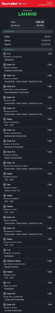 dfwpehlumiiii's tweet photo. Bet9ja football games converted to sportybet⤵️

LAHAH0 -sporty🧑🏿‍💻

Follow 4 convert of codes 2 ur preferred bookies! 

Retweet 4 larger audience😤🗣️ https://t.co/DuknsBSg71