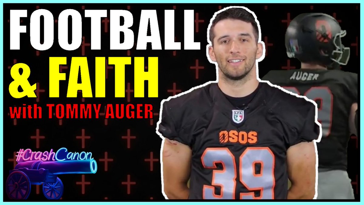 CrashCanon's tweet photo. TUESDAY 06.23.2026 @ 8:30PM EST      

"BECOMING A PRO FOOTBALL PLAYER” 
(FOOTBALL AND FAITH) 
with @TommyAuger39 

Come Check Us Out Live! On X, YouTube, and Rumble!   

See links in reply tweet below: https://t.co/DBm0whiUrP