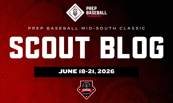 PrepBaseballTN's tweet photo. 𝐏𝐁 𝐌𝐢𝐝-𝐒𝐨𝐮𝐭𝐡 𝐂𝐥𝐚𝐬𝐬𝐢𝐜: 𝐒𝐜𝐨𝐮𝐭 𝐁𝐥𝐨𝐠 📒

The Prep Baseball Mid-South Classic returned to @USAStadium from June 18-21, bringing together talented clubs and prospects from across the Mid-South for four days of competition in Millington, TN.

Read up on scout notes and more from the weekend. ⤵️

🔗: https://t.co/z5q61sjr2B || @PBTourney