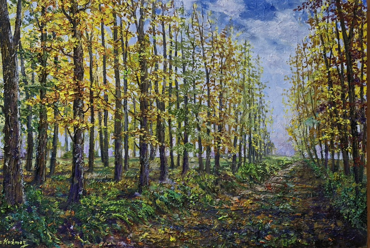 arthaticek's tweet photo. "Autumn" Oil on canvas 40x60 cm 2026
Artist: Hatice Korkmaz 
Türkiye/İstanbul https://t.co/PjRoQoWvga