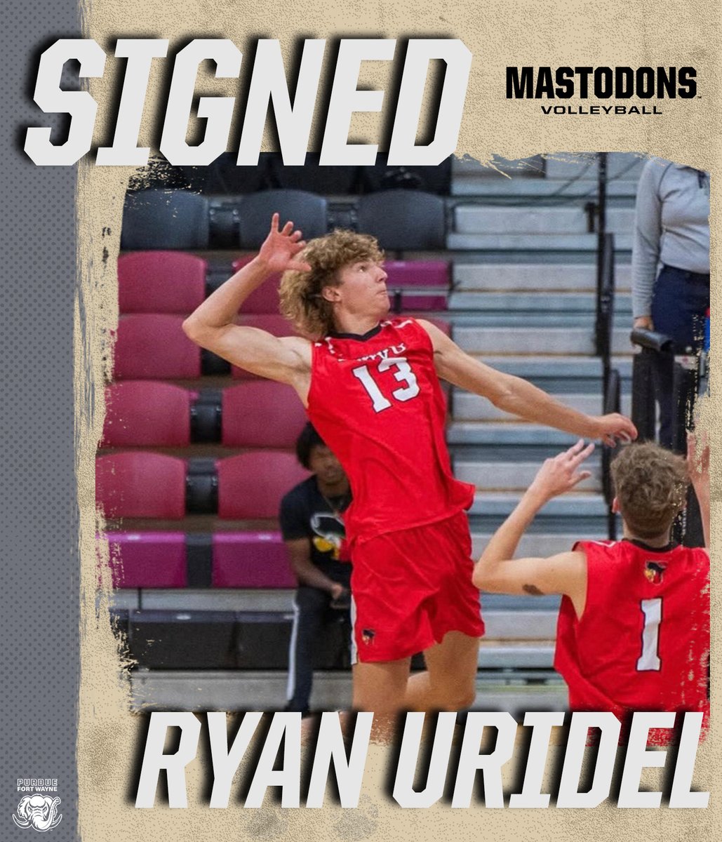 MastodonMVB's tweet photo. A 6-foot-5 middle blocker from Stow, Ohio, please welcome Ryan Uridel!

Ryan spent the last two seasons at Barry and will come to Purdue Fort Wayne with three years of eligibility.

Read more: https://t.co/OUiistOLxG

#FeelTheRumble #MIVAvb #NCAAMVB https://t.co/0ZHzcTyi8H