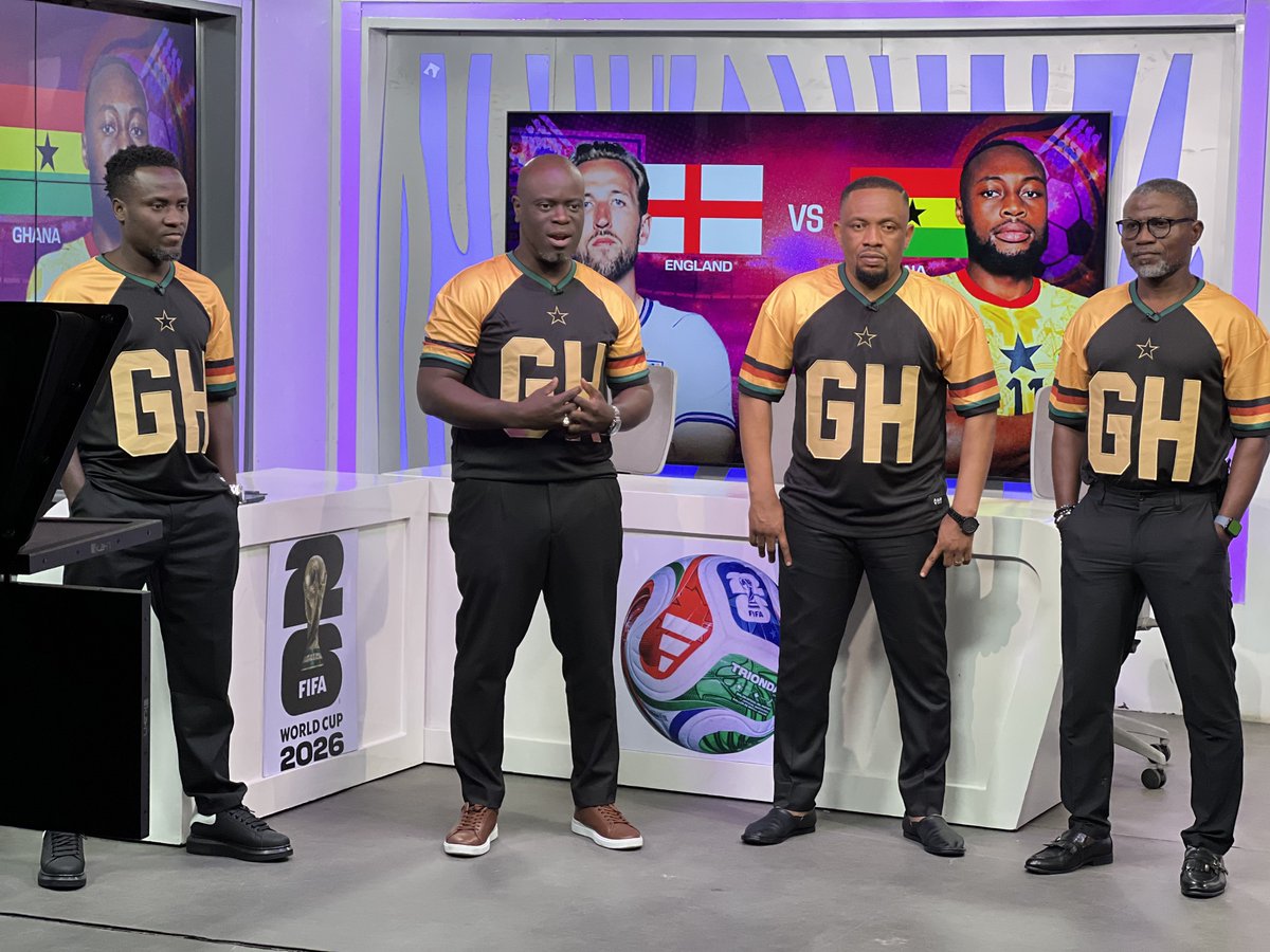 JoySportsGH's tweet photo. We’re live on @JoyPrimeTV building up to England 🇬🇭 vs Ghana 🇬🇭 at Gillette Stadium.

The team is in the studio to provide expert insight and analysis ahead of the fixture. https://t.co/0jZJwr2E2D