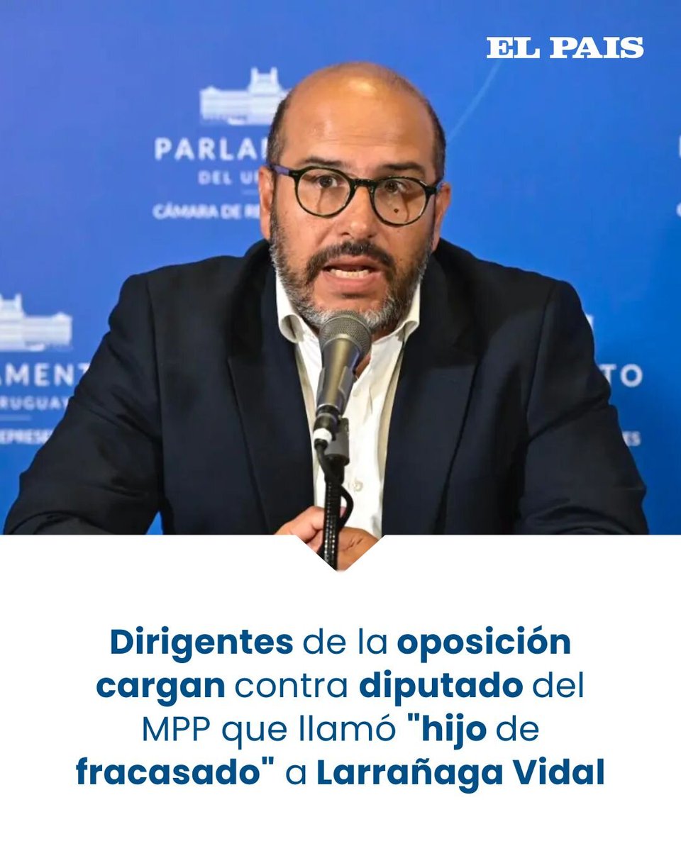 elpaisuy's tweet photo. Dirigentes de la oposición cargan contra diputado del MPP que llamó "hijo de fracasado" a Larrañaga Vidal https://t.co/8xK0EvzYLT https://t.co/1YoVsnhlvH