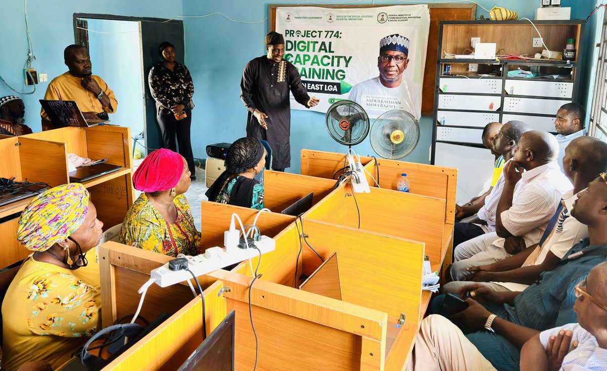 DigitalKwara's tweet photo. Project 774: Kwara State Leads Nation in Domesticating Grassroots Digital Capacity Training; SA on Digital Innovation Inspects Progress in Ilorin East and Ifelodun LGAs

In a major move to bridge the digital divide in local administration, https://t.co/BcxEkb30ga
