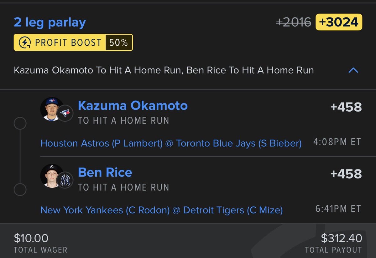 propsmacker's tweet photo. 0.25 units on both due to limits on boost. (Had to run the fd one 2 times to get .25 down on 2 boost) will be re using Ben rice if oak don’t nuke one in the early game. lets hope for a glorious profitable dinger Tuesday 🙏 🍀. https://t.co/G2nSOfiOY7