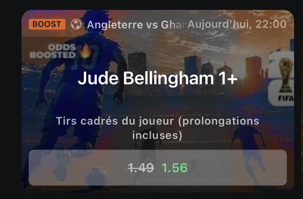 theo69prono's tweet photo. #CDM

🔸Bellingham 1 tir cadré @1.56

Je trouve pas bcp de spots interessants sur ce match au final et on enchaine de fou donc j’veux pas forcer 
Seul bet que je prends ce petit boost qui parait vraiment cool

✅Pour prendre le boost : https://t.co/07s0lZzqBK https://t.co/qIVcR4AsKD