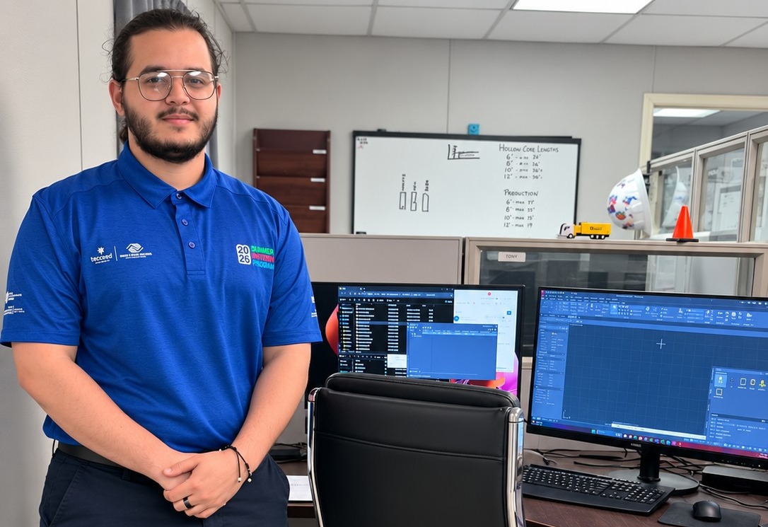 PrecastSpecialt's tweet photo. We’d like to introduce our new intern, Matthew! After graduating high school in May 2026, he started working in our drafting department earlier this month. He comes to us through the Boys &amp; Girls Club of St. Lucie County and TCCEED Classrooms to Careers initiative.
#internship https://t.co/JSEJXR7zoH