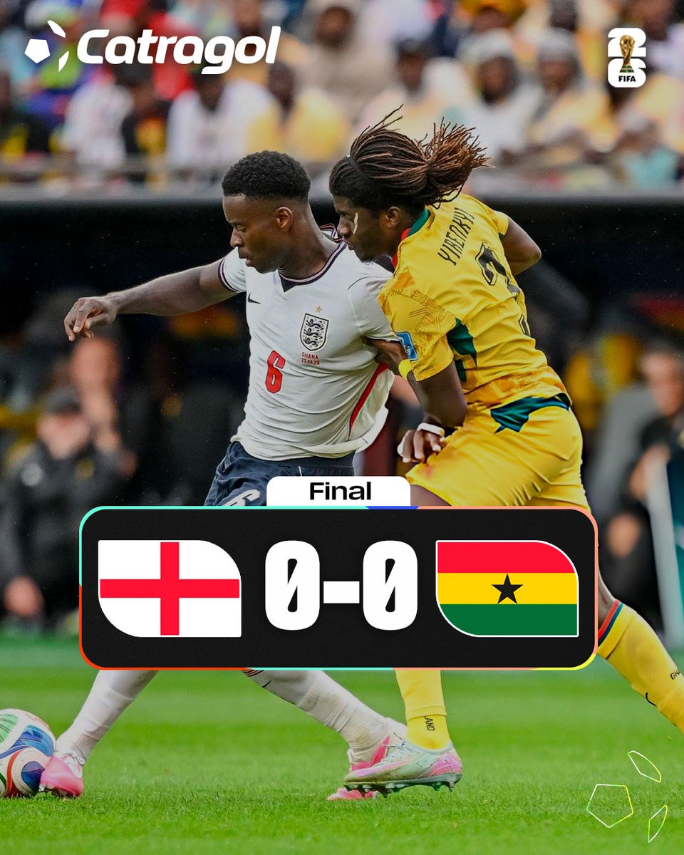 catragol's tweet photo. ¡INGLATERRA NO PUEDE ANTE UNA GHANA QUE NO JUEGA A NADA! 

Inglaterra empato 0-0 ante una Ghana que lo tenia que llego solo a defenderse. 

#Mundial2026 https://t.co/8SF0EQsUAk