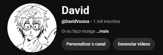 David_MENDESvo's tweet photo. Criei o canal faz dois dias... vcs... SÃO INCRIVEIS
https://t.co/OQyuatiwJc

Minha musica do Cain vai sair logo logo https://t.co/TXsFmjyg48