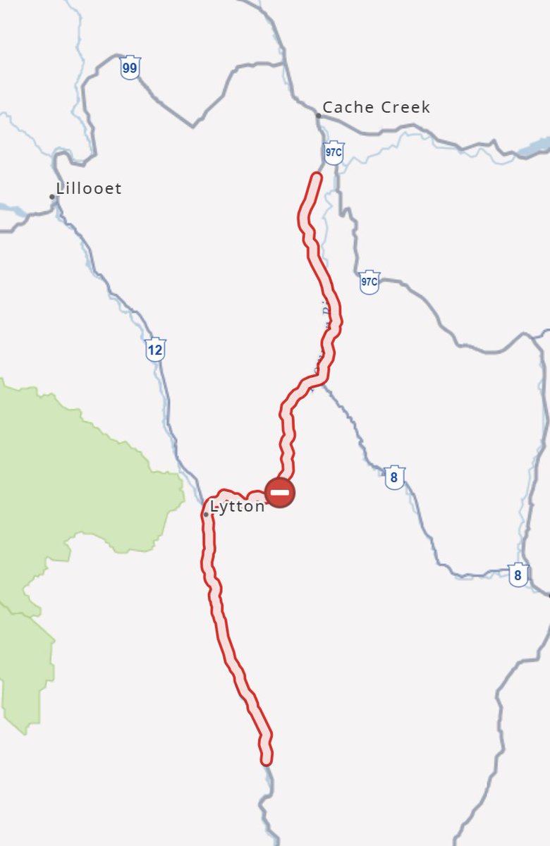 DriveBC's tweet photo. ⛔️REMINDER #BCHwy1 - the highway remains closed between #BostonBarBC and #AshcroftBC because of the #SawCreekWildfire burning south of #LyttonBC.
*⃣ Use #BCHwy5 or #BCHwy97C.
#BCWildfire
ℹ️https://t.co/tAul0hvZ3u https://t.co/408wTTBZee