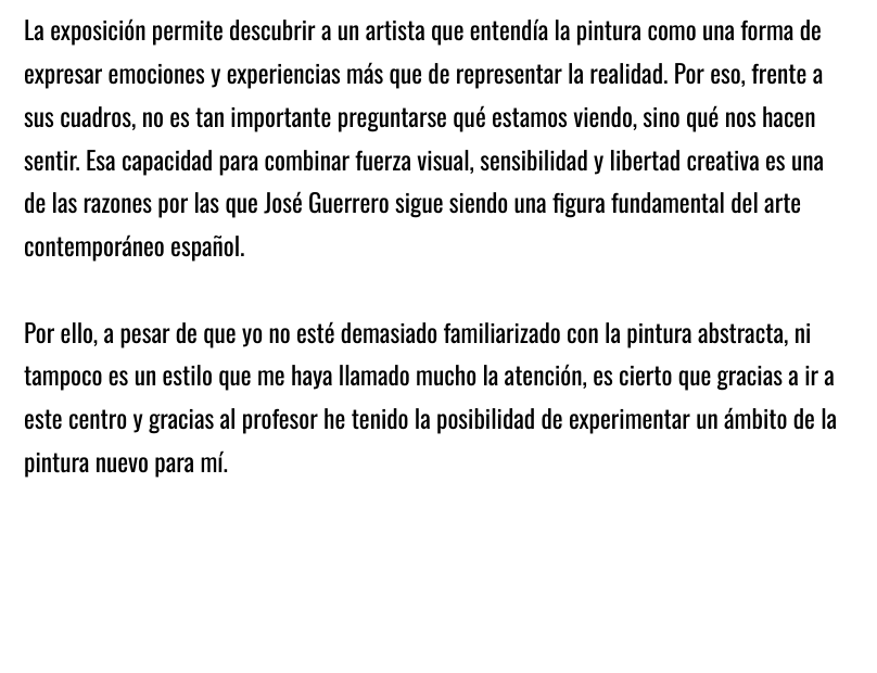 MrPotato742's tweet photo. Comentario de la exposición José Guerrero para mi clase de Pintura III. Muchas gracias. https://t.co/pGgfbXPLhA
