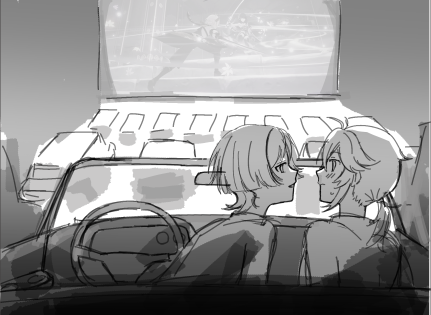 Sugar_cane1308's tweet photo. Ignore the flirting🫣, what scenes are they watching? https://t.co/HIDMPojAXn