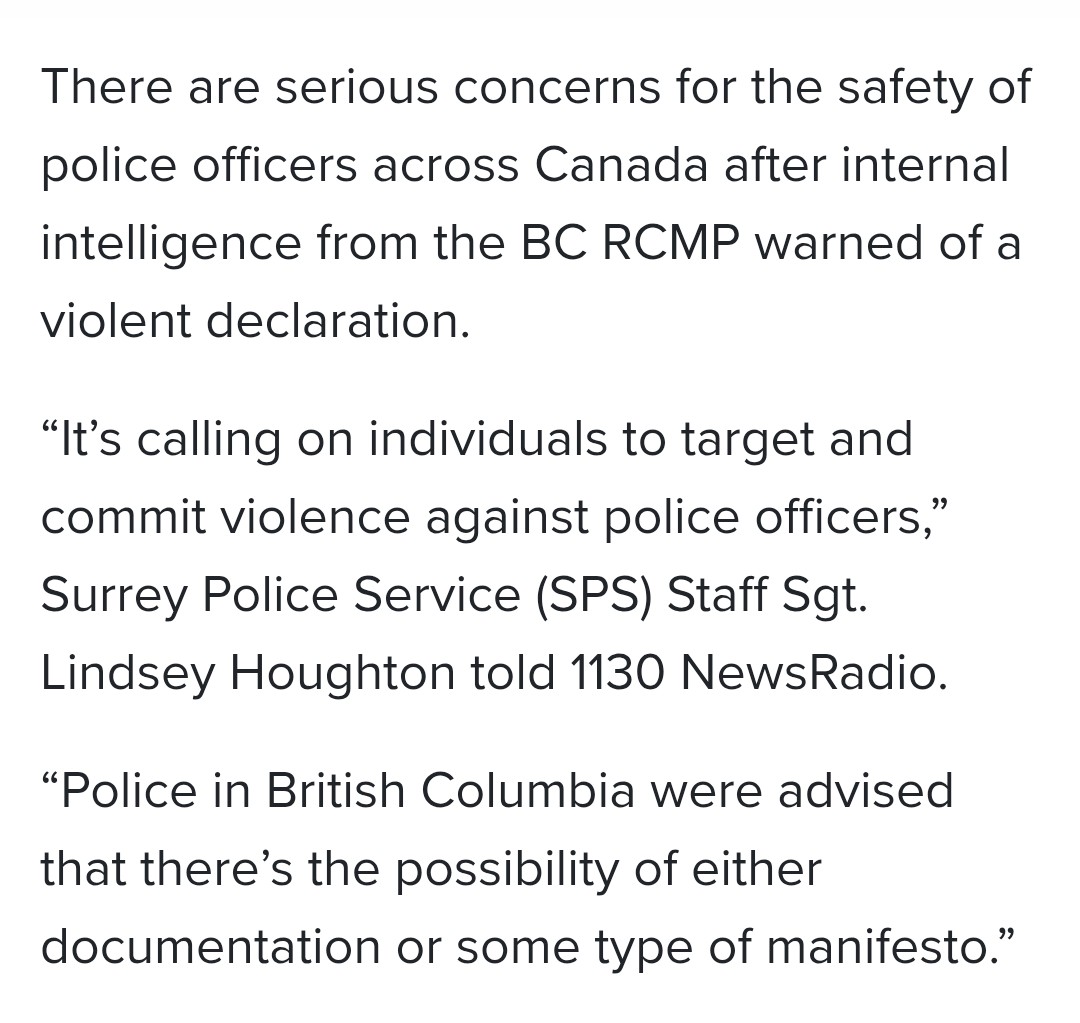 canstatesecrets's tweet photo. @HarmanBhanguBC Criticism is not demonizing or poison. 

You're putting the general public at risk with your language. 

Safety concerns have not been confirmed.

"there's the possibility of either documentation or some type of manifesto."

Does this have anything to do with the gun grab? https://t.co/rG1zWDFy1Q