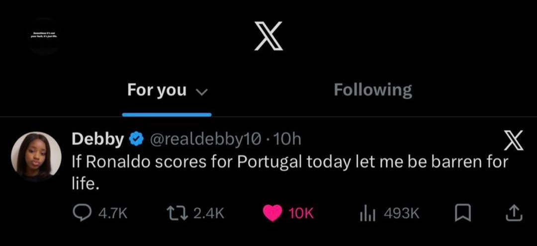 ChikamsoAngel01's tweet photo. Matthew 12:37 (KJV)  For by thy words thou shalt be justified, and by thy words thou shalt be condemned.

You can call it Cruise and jokes but Remember to be careful with your WORDS 

These UTTERANCES are Entirely Dark and having no resemblance of Light 

What happens now that Christiano Ronaldo has scored for Portugal Today and not just a goal but he scored Twice ?

What should happen 🤷
Don't make Dark utterances for cruise and X Money payment and Engagements 

Be wise 
Learn wisdom 

~ Chikamso Angel 🕊️🗞️🔥