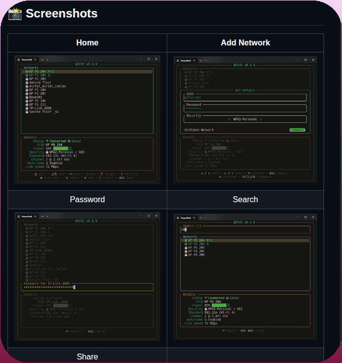 tom_doerr's tweet photo. Manage Wi-Fi connections from the Windows terminal

https://t.co/ns94O3weqz https://t.co/jiMS8lV62t