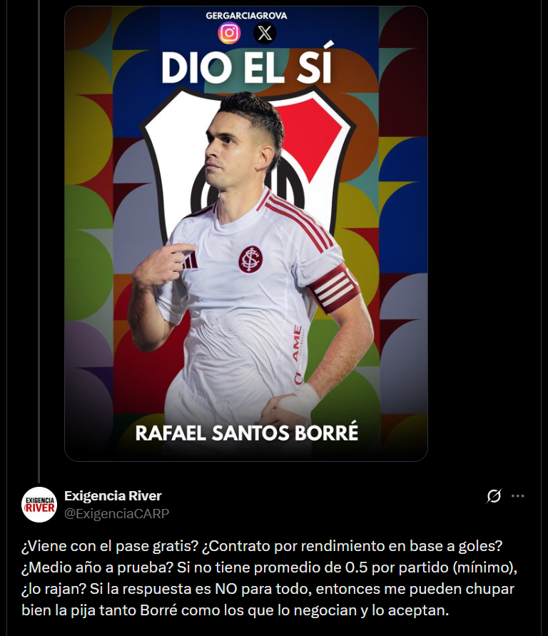 ExigenciaCARP's tweet photo. Mi humilde opinión del rumor que circula sobre este exjugador. https://t.co/iRk9N6RPje