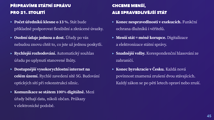HonzaM_'s tweet photo. @janadubova21 @makupka Tohle je třeba kus volebního programu z roku 2021 - co z toho zbylo? Pak třeba zpřísnění DPP (byrokracie), Greendeal, ETS2, migrační pakt, Stanjurovo kouzlení s čísly, .. a nebo když si připomenu, že má ODS v praze vlastně primátora. https://t.co/UPcPbyOYvC